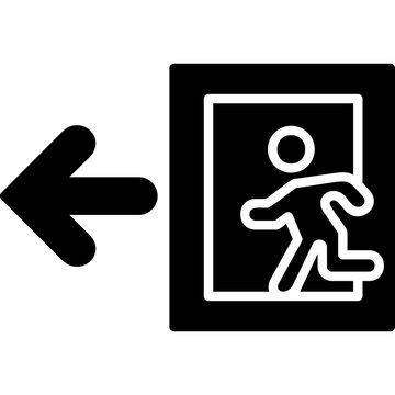 Emergency Exit Sign Icon