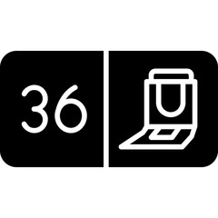 Seat Number Thirty Six Icon