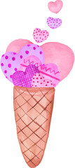 valentine ice cream cone