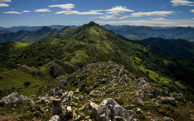 Landscape of Sierra de Peñamayor, Asturias, Spain