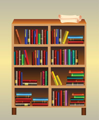 Bookshelf, Bookcase, Books, Workplace, Education, study