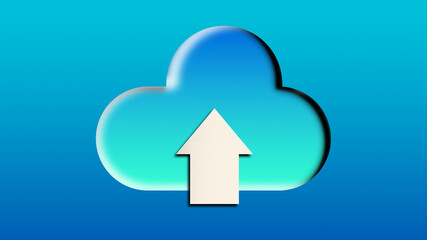 cloud upload background colorful illustration wallpaper