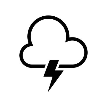 Thunder storm icon vector design template