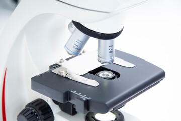 microscope at the biology, medicine and medical laboratory 