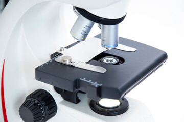 microscope at the biology, medicine and medical laboratory 