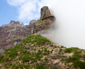 point of the route between Pico Ruivo and Pico areiro in Madeira