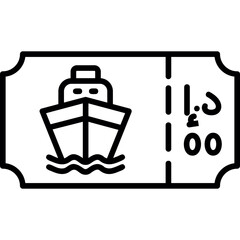 Boat Ticket Icon