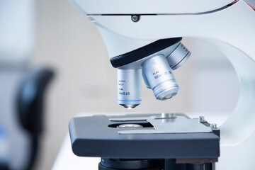 microscope at the biology, medicine and medical laboratory 