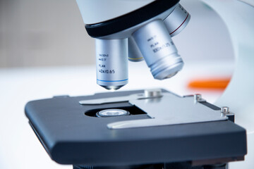 microscope at the biology, medicine and medical laboratory 