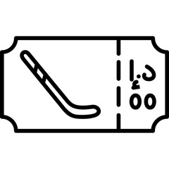 Hockey Ticket Icon