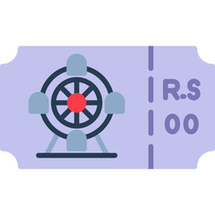 Ferris Wheel Ticket Icon