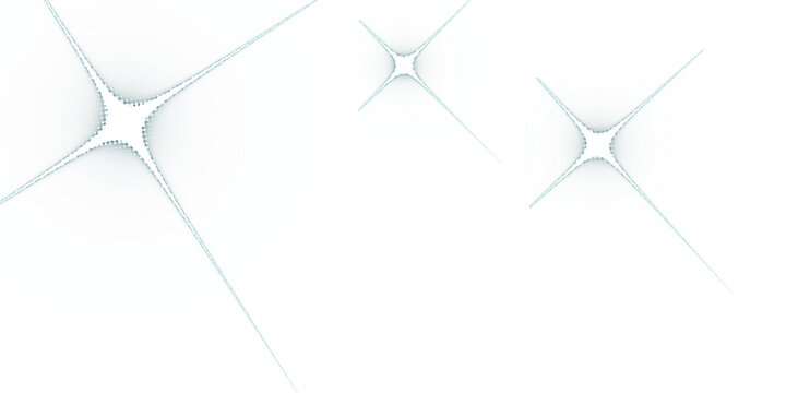 illustrazione con stelle e raggi brillanti su sfondo trasparente