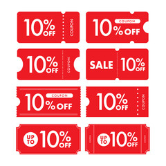 10%offのクーポンのベクターイラスト素材