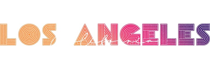 Los Angeles Typography poster. T-shirt fashion Design. Template for poster, print, banner, flyer. Concept for print production. 