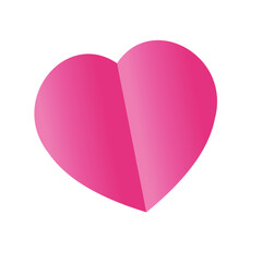 Pink heart. Love. Valentine's day. For invitations, postcards, greetings and your decor.