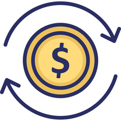 Fototapeta premium Cost of investment, net profit Vector Icon which can easily modify or edit