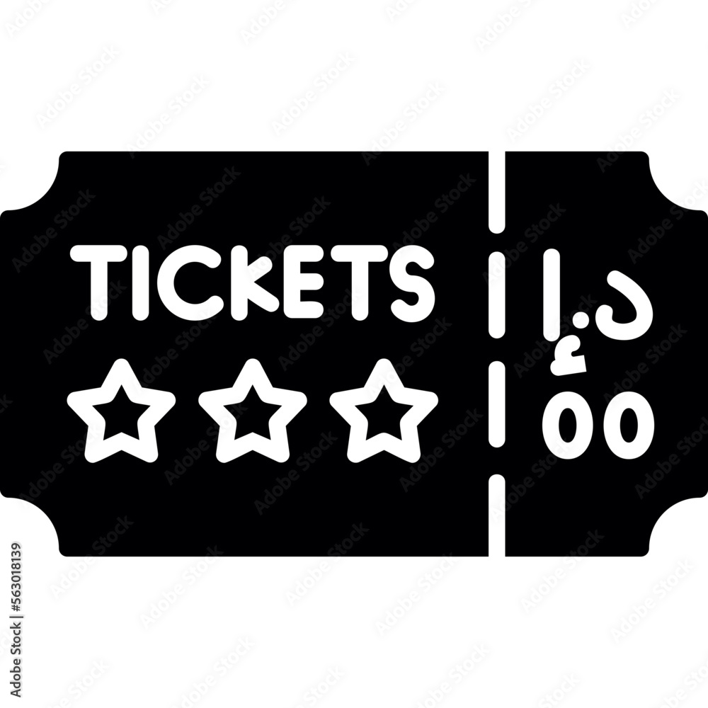 Sticker Concert Ticket Icon