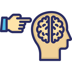 Fototapeta premium Brain, brain training Vector Icon which can easily modify or edit 