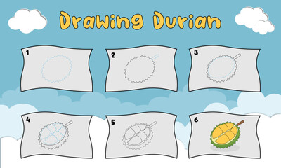 Durian to draw. Drawing book for children