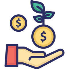 Dollar, economy Vector Icon which can easily modify or edit
