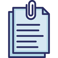Attached document, attachment Vector Icon Fully Editable