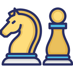 Chess knight, chess paws Vector Icon which can easily modify or edit
