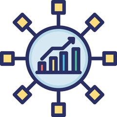 Analytics, business graph Vector Icon which can easily modify or edit

