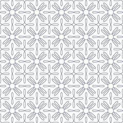 Seamless pattern with outline weave floral shapes. Abstract modern endless texture background. Vector illustration.