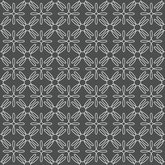 Seamless pattern with outline weave floral shapes. Abstract modern endless texture background. Vector illustration.