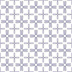 Seamless pattern with outline weave floral shapes. Abstract modern endless texture background. Vector illustration.