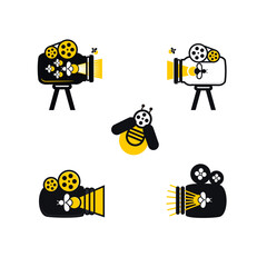 Firefly and  jar for Movie logo vector 