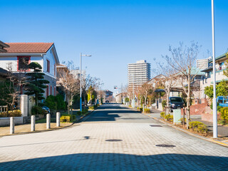 郊外の住宅地イメージ　無電柱化タウン