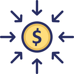 Banking, dollar Vector Icon which can easily modify or edit

