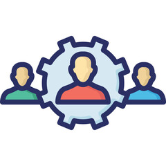 Cog, collaboration Vector Icon

