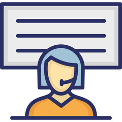 Assistance, consultant Vector Icon

