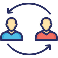 Businessmen, corporate Vector Icon

