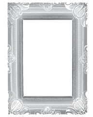 アンティークな額縁　シルバー　白