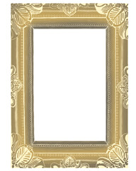 アンティークな額縁　黄　白