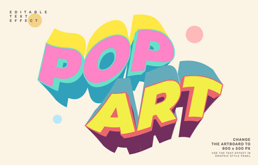 Pop art editable text effect template