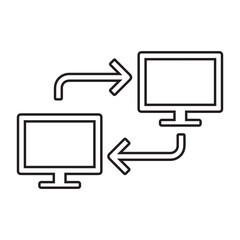 Computer, connection, network icon