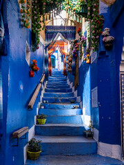 Obraz na płótnie Canvas Walking through the streets of Chefchaouen (Morocco)