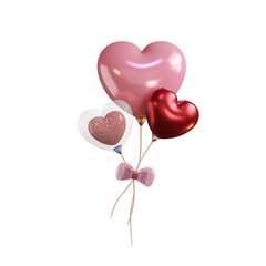 Fototapeta na wymiar Transparent heart-shaped ball, colorful for someone special. valentine's day festival. 3d illustration