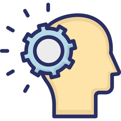 Cog, head Vector Icon
