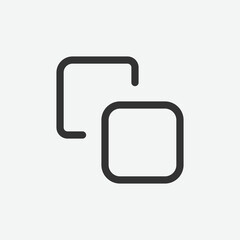 Copy vector icon. Black copy icon. Duplicate linear icon, vector illustration. 