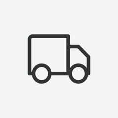 Delivery vector icon. Black truck icon. shipping delivery truck linear, vector illustration. 