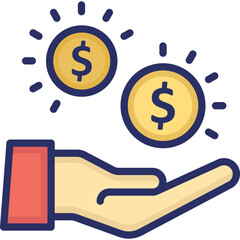 Dollar, funds protection Vector Icon

