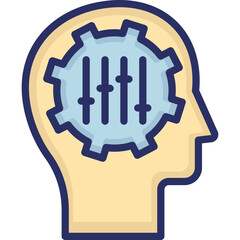 Adjuster, brain Vector Icon

