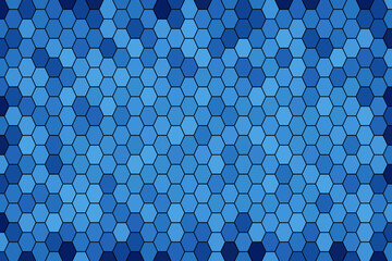 Abstract blue background with geometric hexagons - Illustration, 
Hexagon Of Light And Dark blue