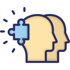 Project teams, puzzle Vector Icon
