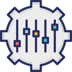 Abilities, cog Vector Icon

